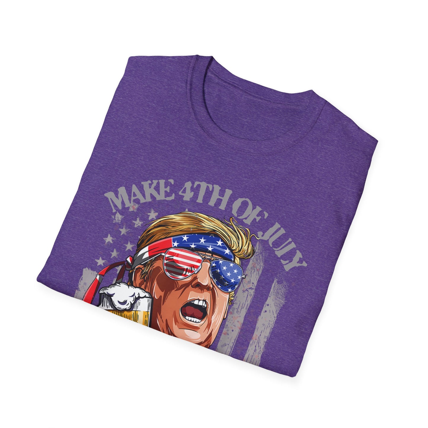 Make 4th of July Great Again Trump Beer Drinking T-Shirt