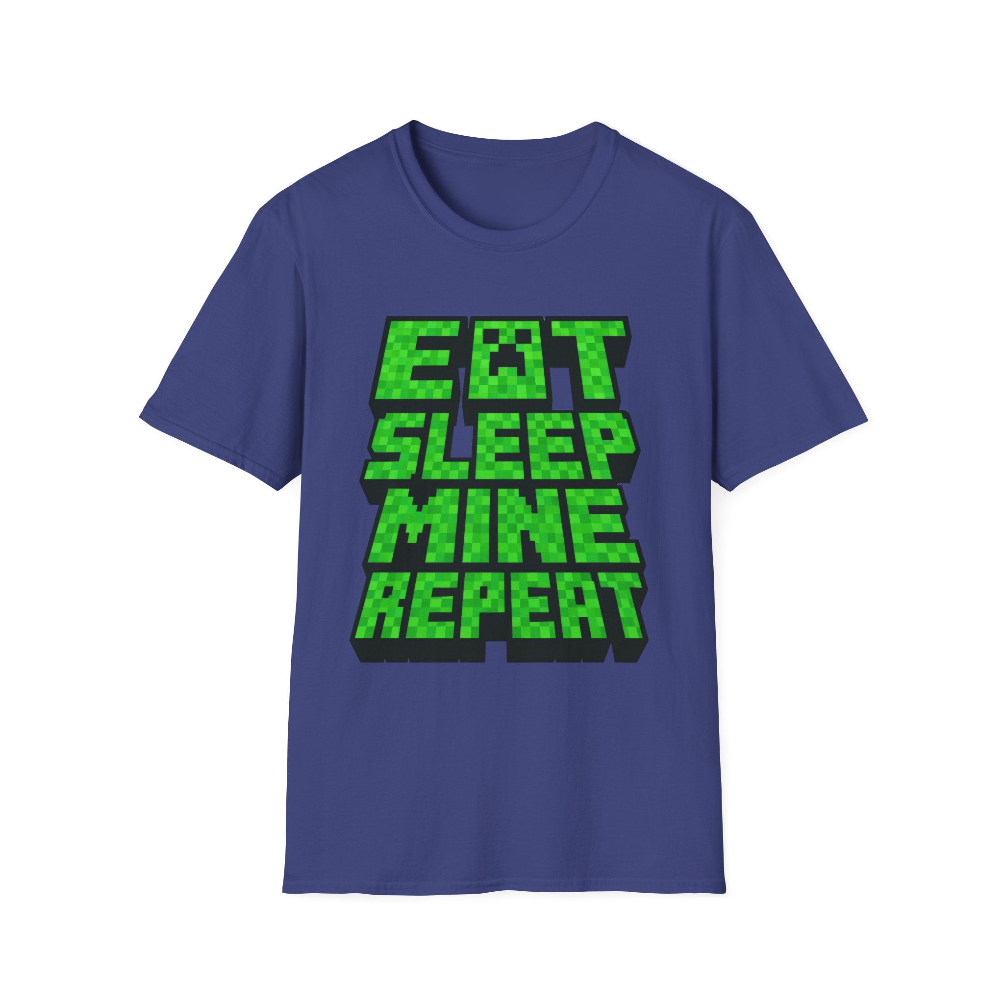 Funny Miner Gamer Eat Sleep Mine Repeat T-shirt