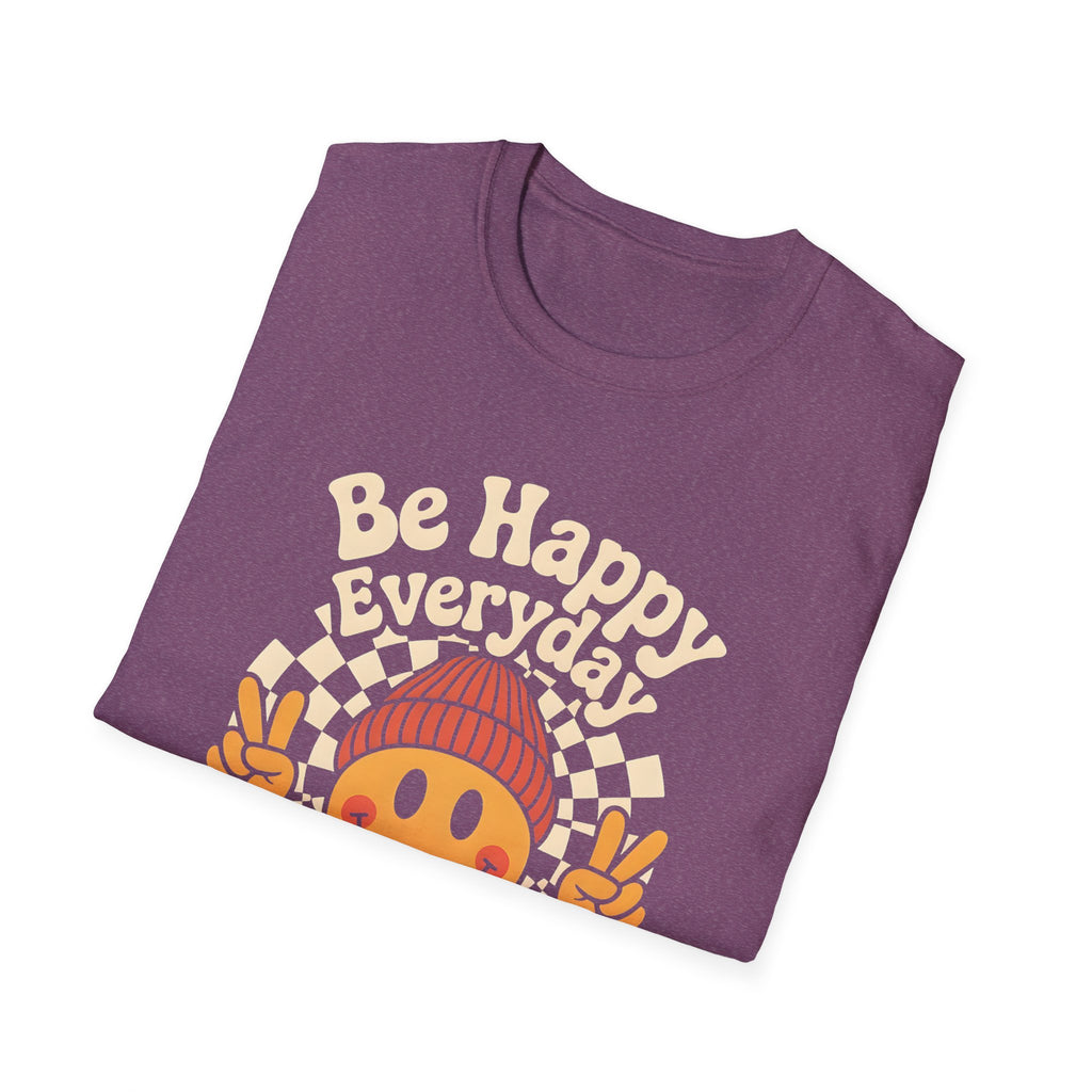 Be Happy Everyday Just Be Kind Cute Smiley Face T-Shirt