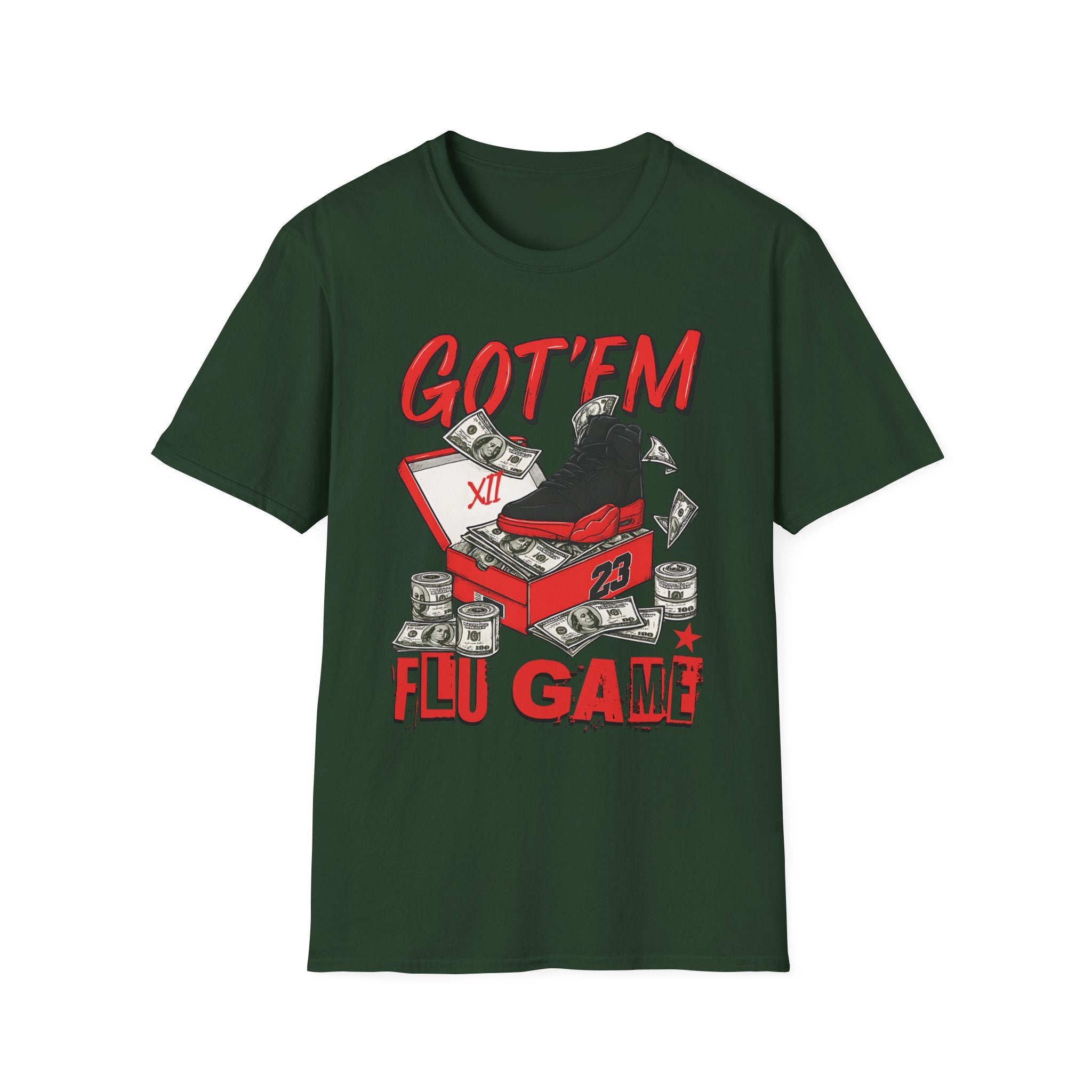 Streetwear Match Jordan 12 Retro Flu Game - XII Graffiti Sneakerhead T-Shirt
