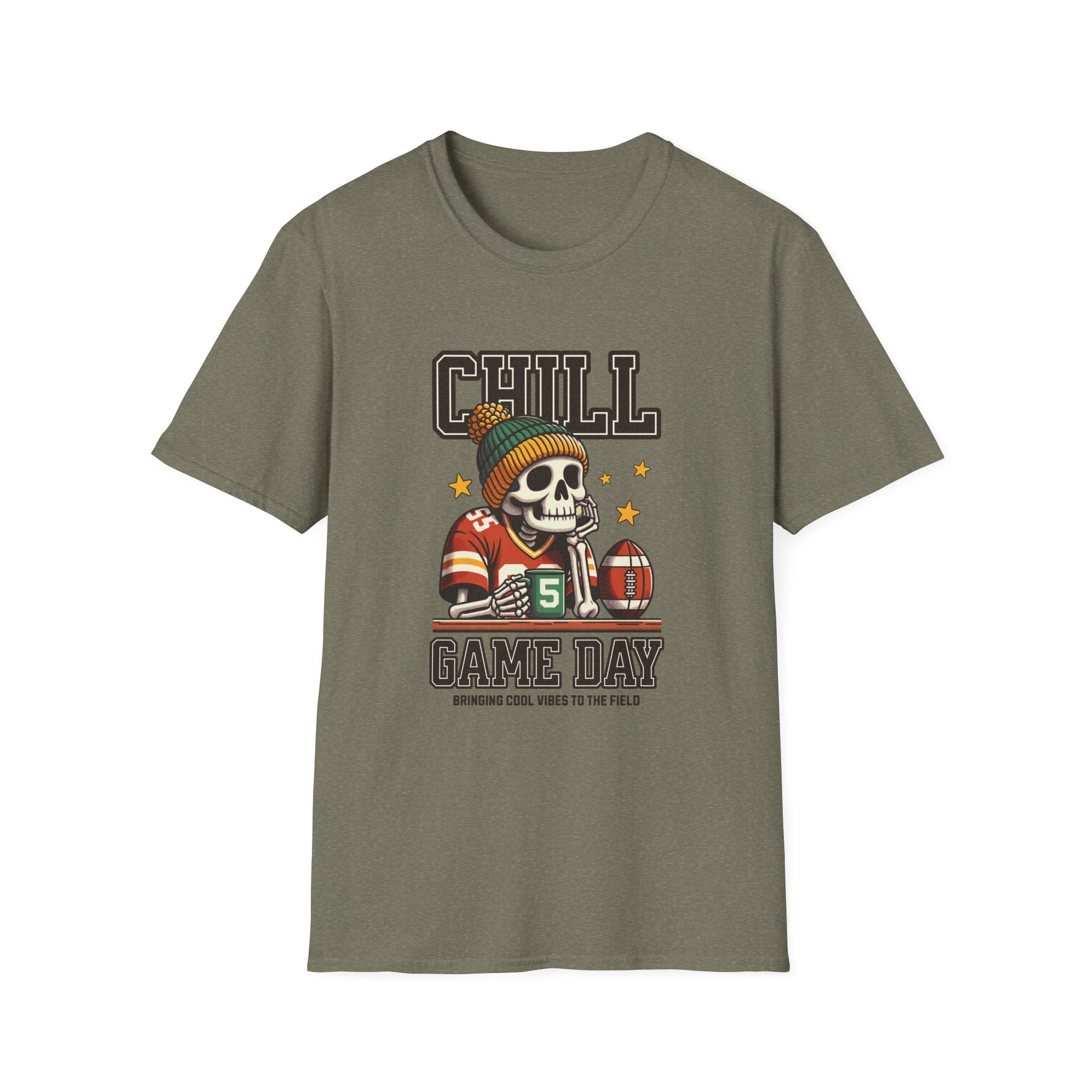 Coffee, Chill & Game Day Football Season T-Shirt