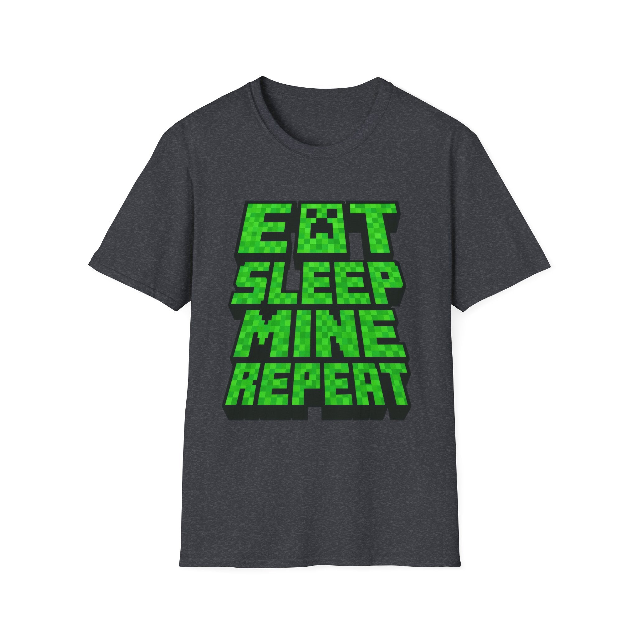 Funny Miner Gamer Eat Sleep Mine Repeat T-shirt