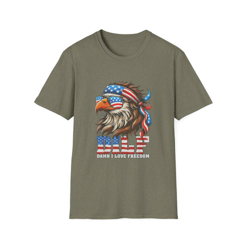 America Bald Eagle MILF – Man I Love Freedom USA 4th of July T-shirt
