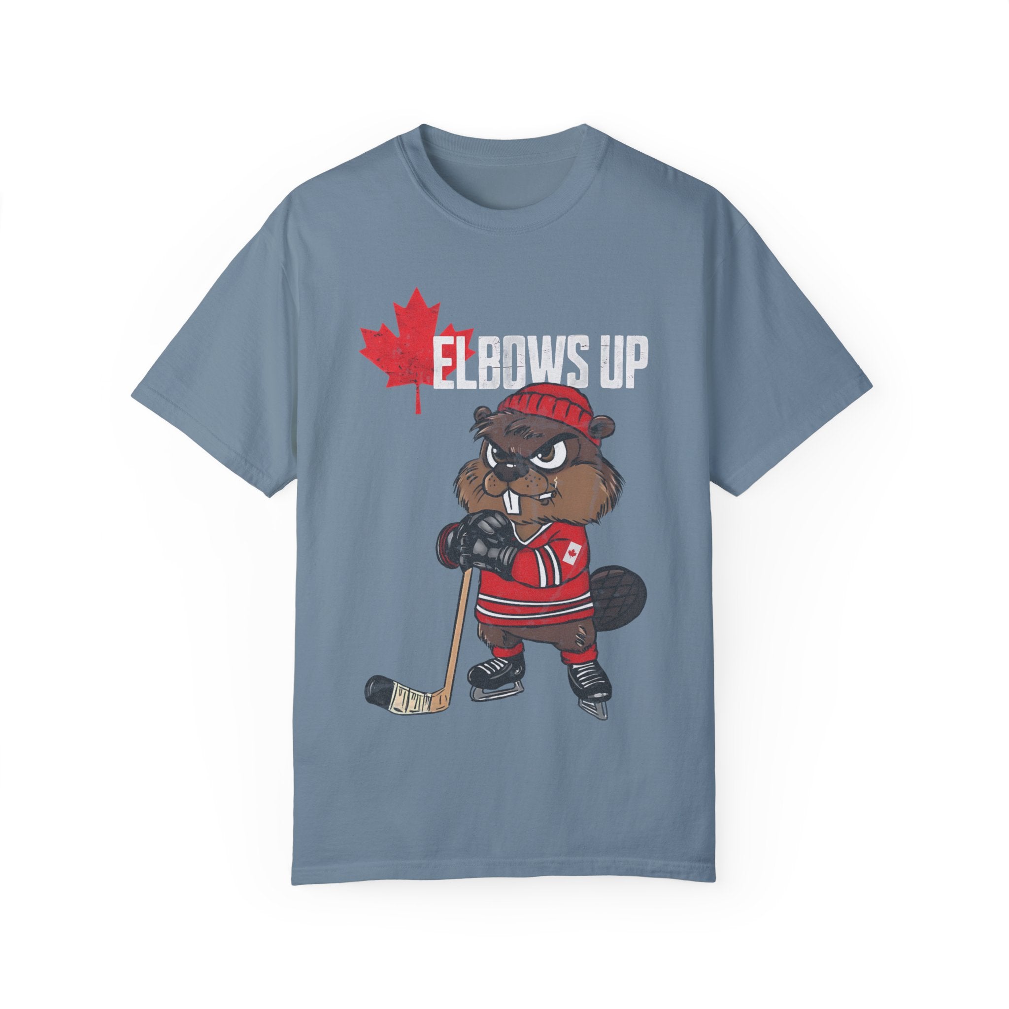 Elbows Up Canada Beaver Hockey Player T-shirt