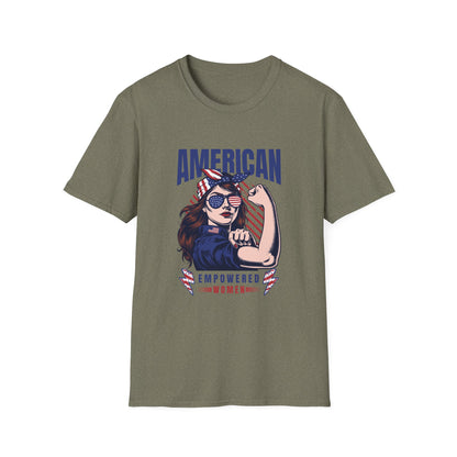American Empowered Woman 4th of July Gifts Women's T-shirt