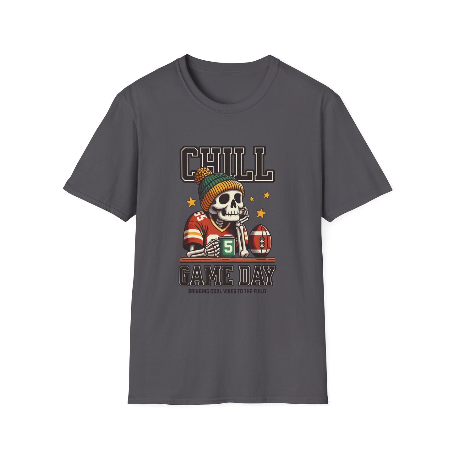 Coffee, Chill & Game Day Football Season T-Shirt