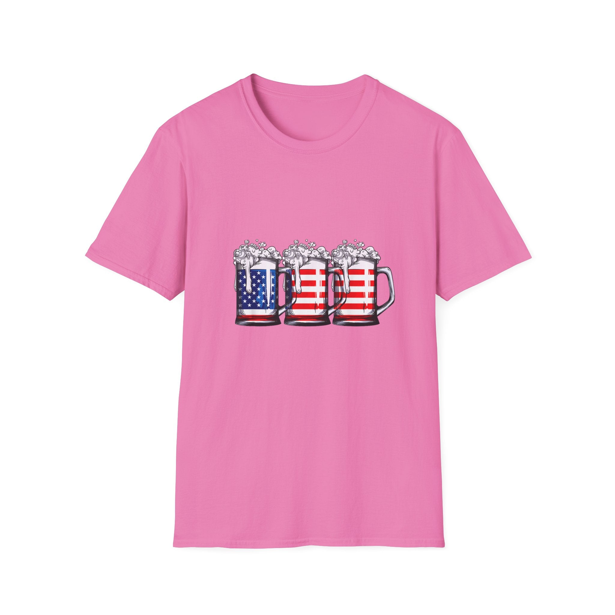 4th of July Beer Drinking USA Mug T-Shirt