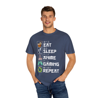Eat Sleep Anime Gaming Repeat Anime Gaming T-shirt