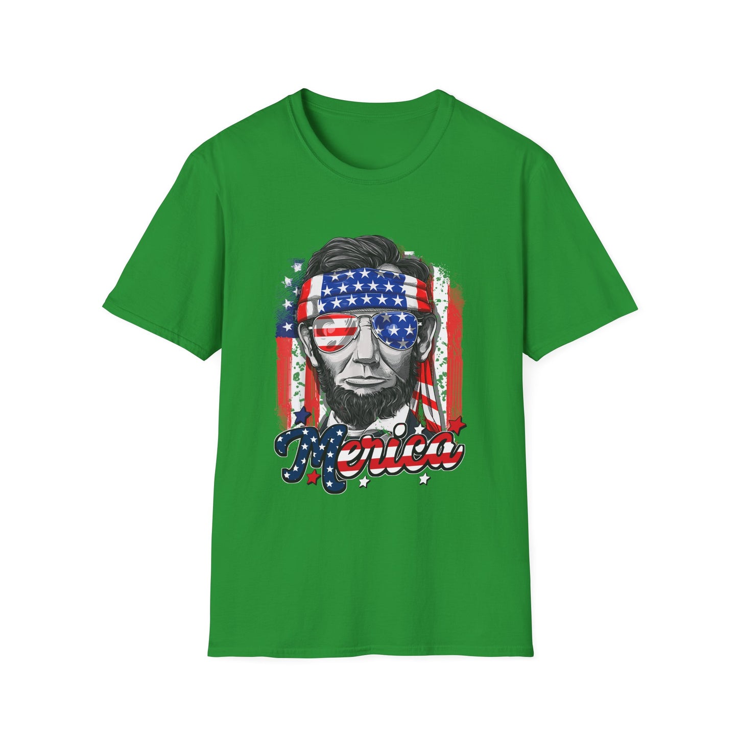 US Abe President Lincoln Merica 4th of July T-Shirt