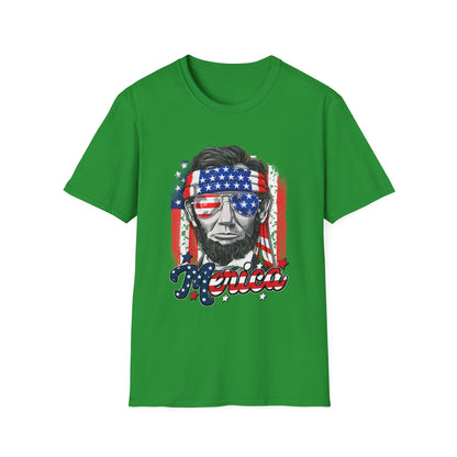 US Abe President Lincoln Merica 4th of July T-Shirt