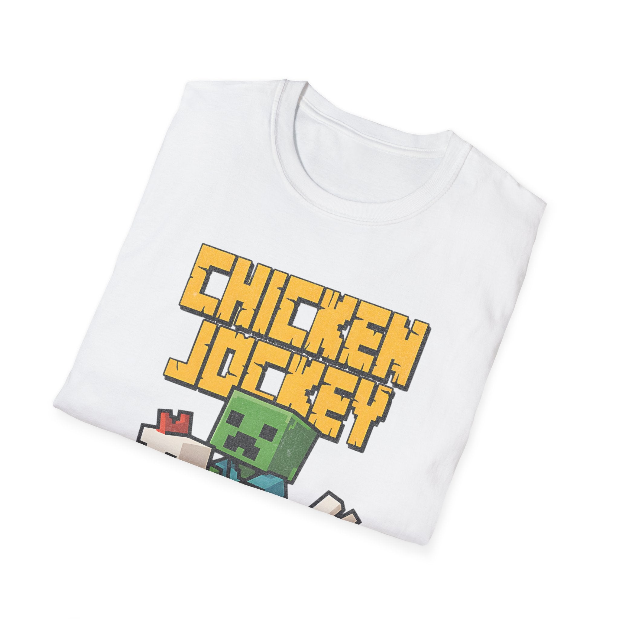 Retro Gamer Miner Chicken Jokey Funny Gaming T-Shirt