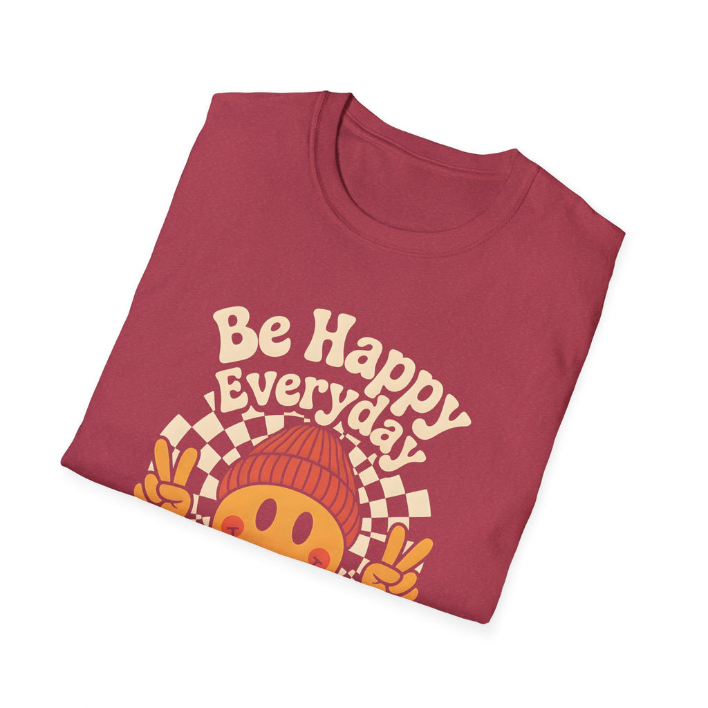 Be Happy Everyday Just Be Kind Cute Smiley Face T-Shirt