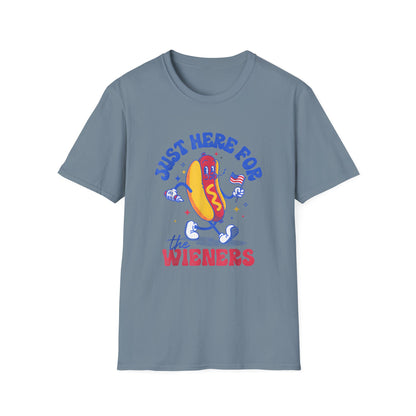 Hotdog 4th of July Just Here for the Weiners T-Shirt