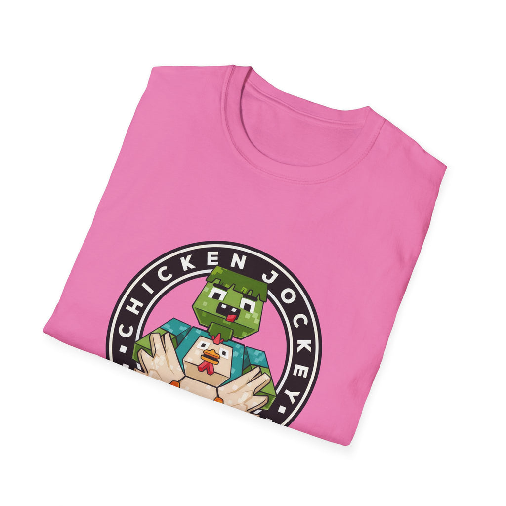 Funny Gaming Pixelated Chicken Jokey T-Shirt