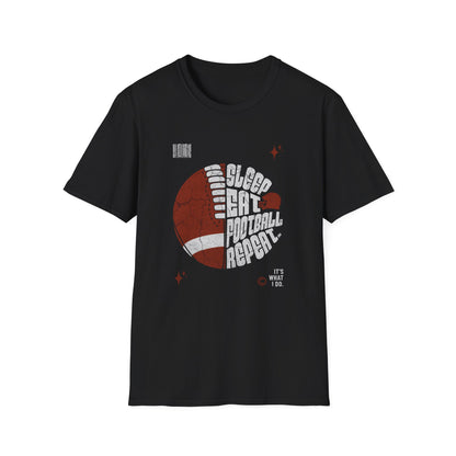 Eat Sleep Football Repeat Football Game Day T-Shirt