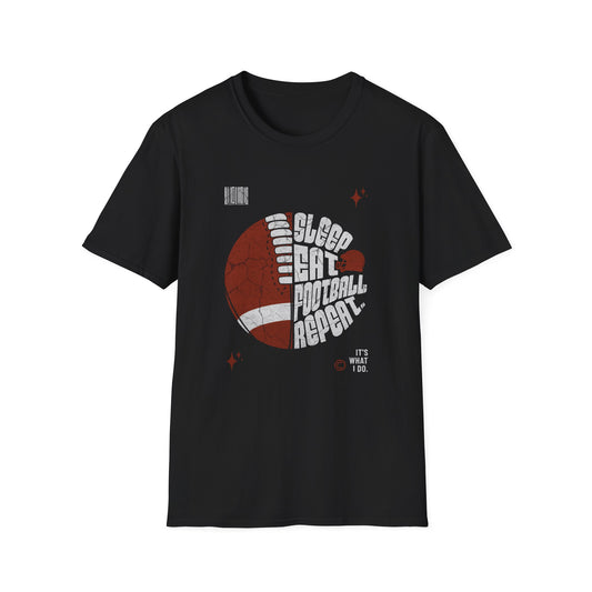Eat Sleep Football Repeat Football Game Day T-Shirt