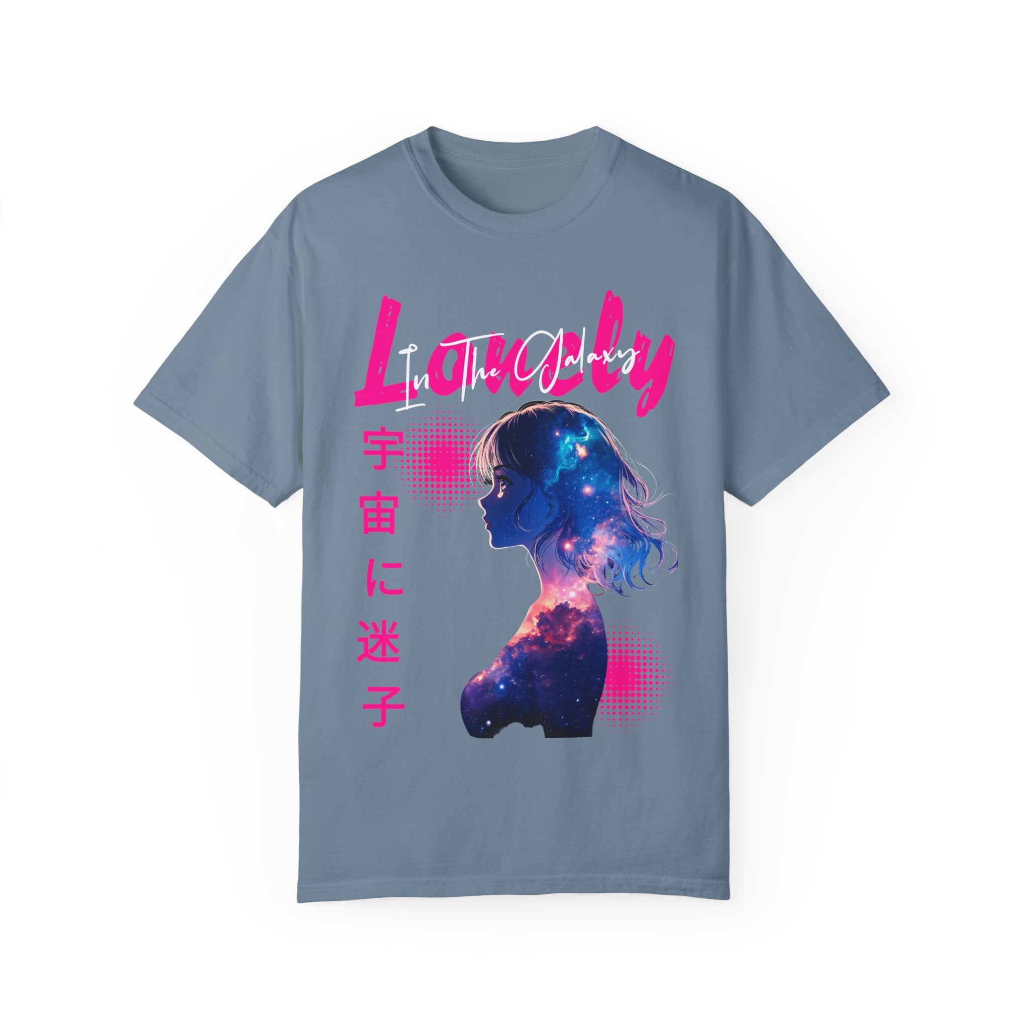 Lonely Space Galaxy Anime Girl T-shirt