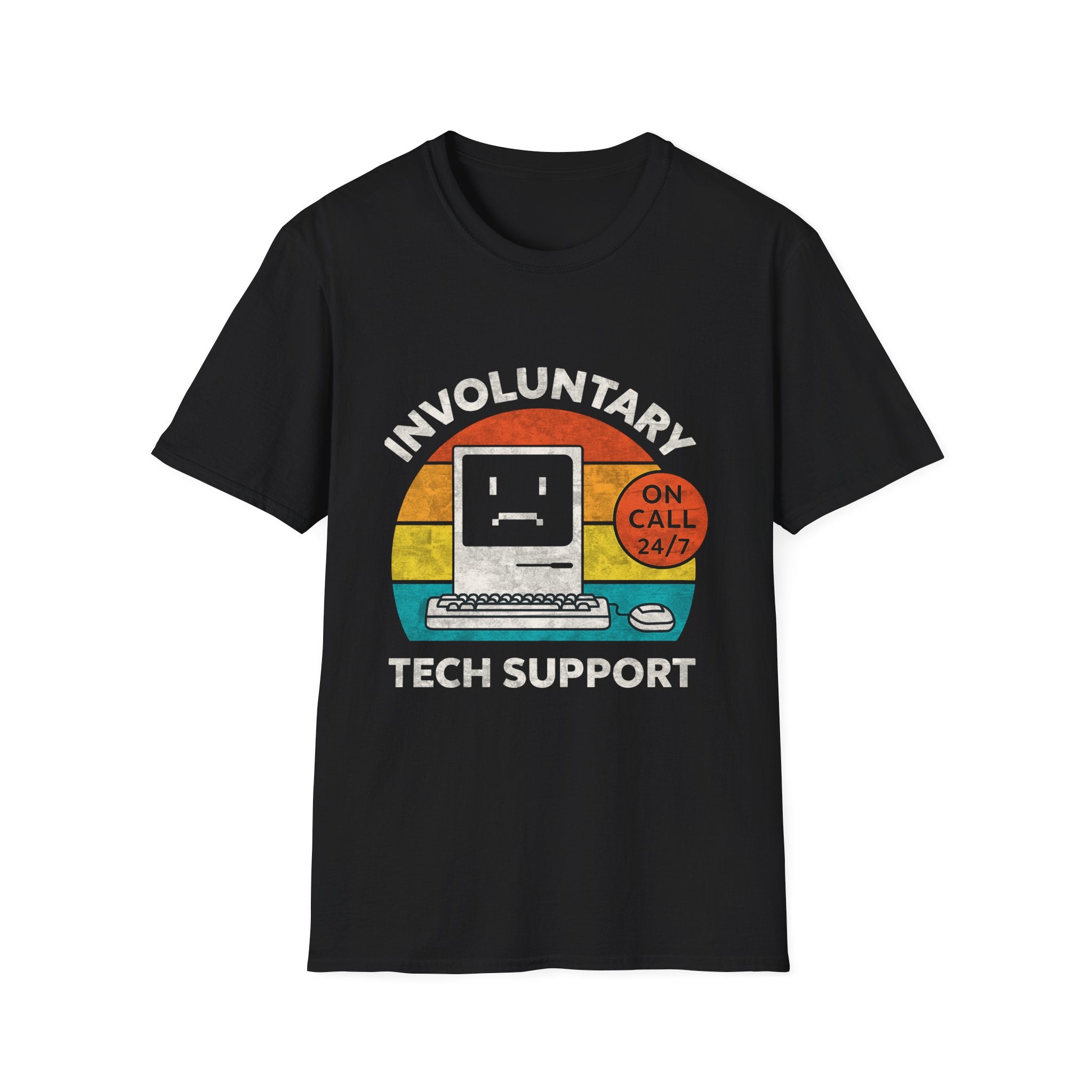 Involuntary Tech Support Funny Retro 80s Computer T-shirt