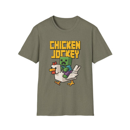 Retro Gamer Miner Chicken Jokey Funny Gaming T-Shirt