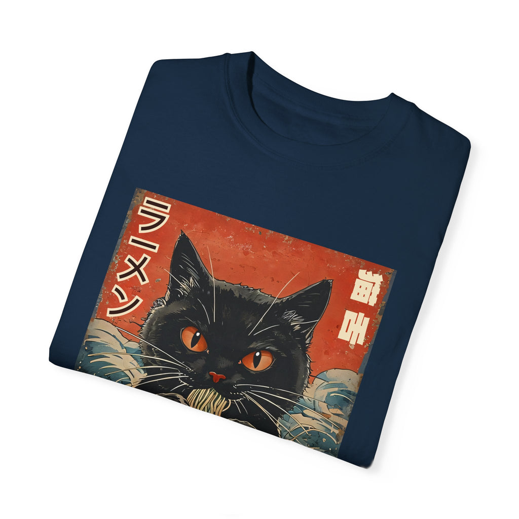 Japanese Cat Eating Ramen T-shirt