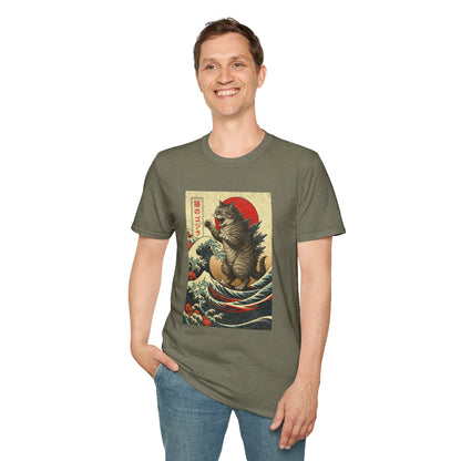Japan Wave Landscape Catzilla Kaiju T-Shirt