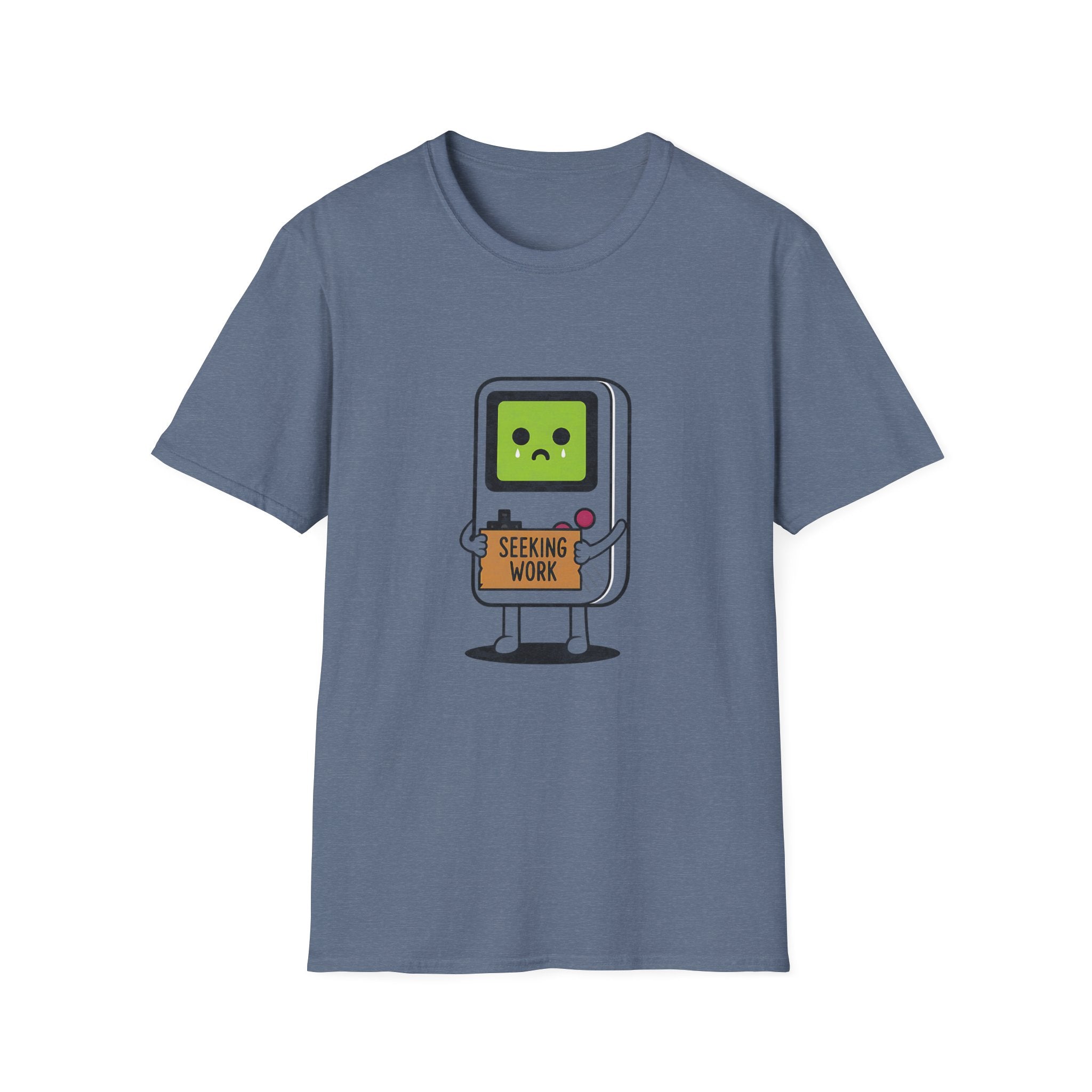 Seeking Work Funny Unemployed Retro Gamer T-Shirt