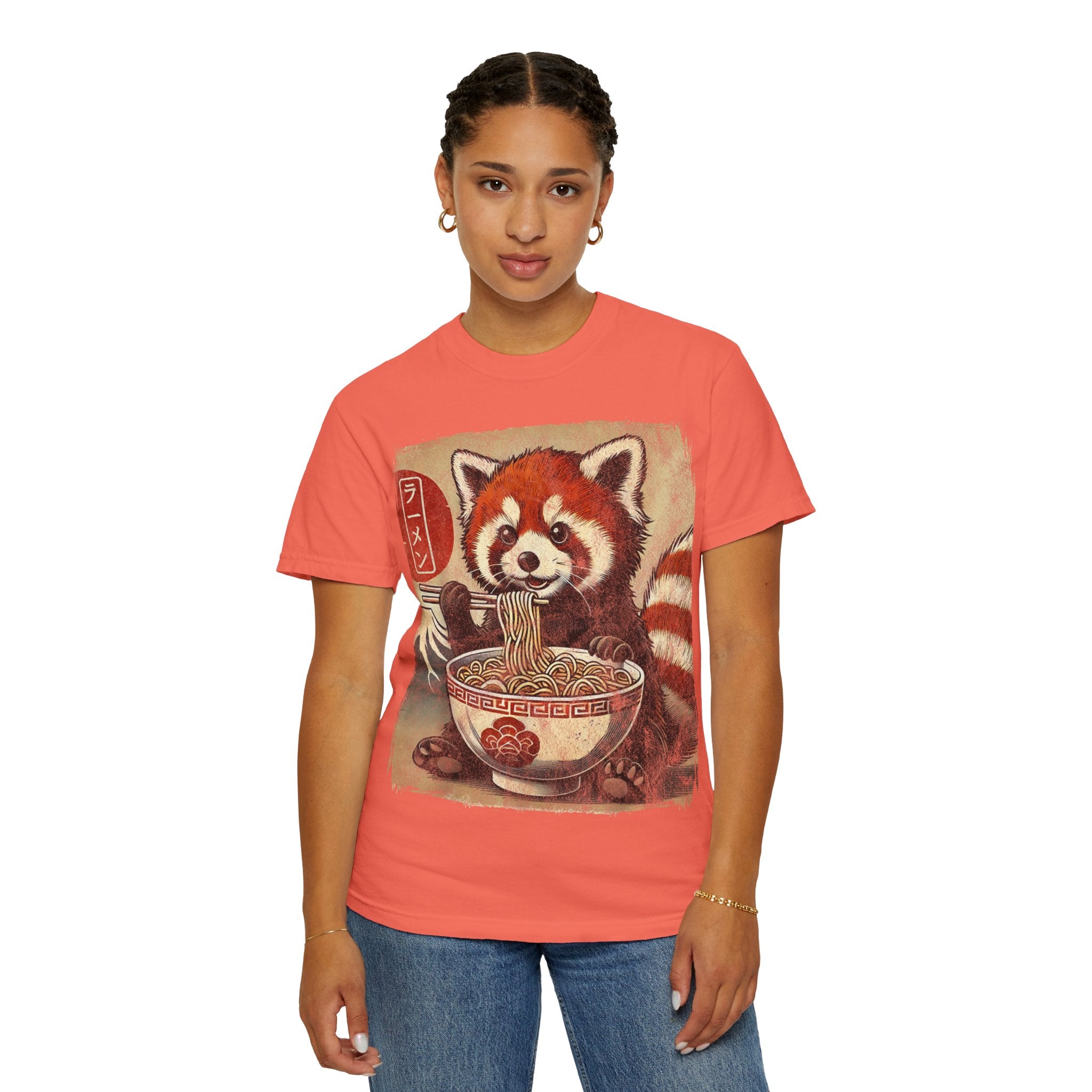 Ramen Time – Japanese Anime Red Panda T-shirt