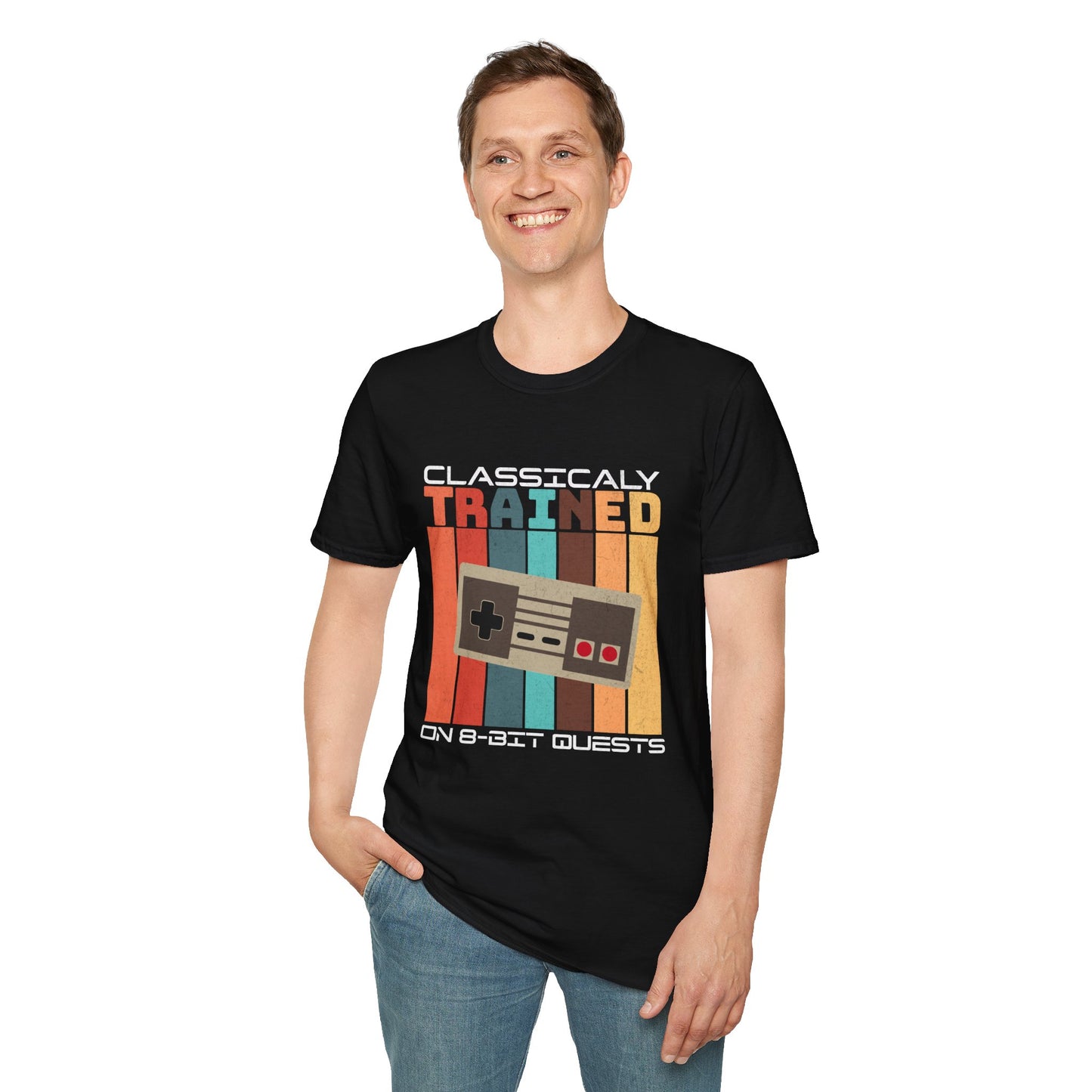 Retro Classically Trained on 8-Bit Quests Gamer T-Shirt