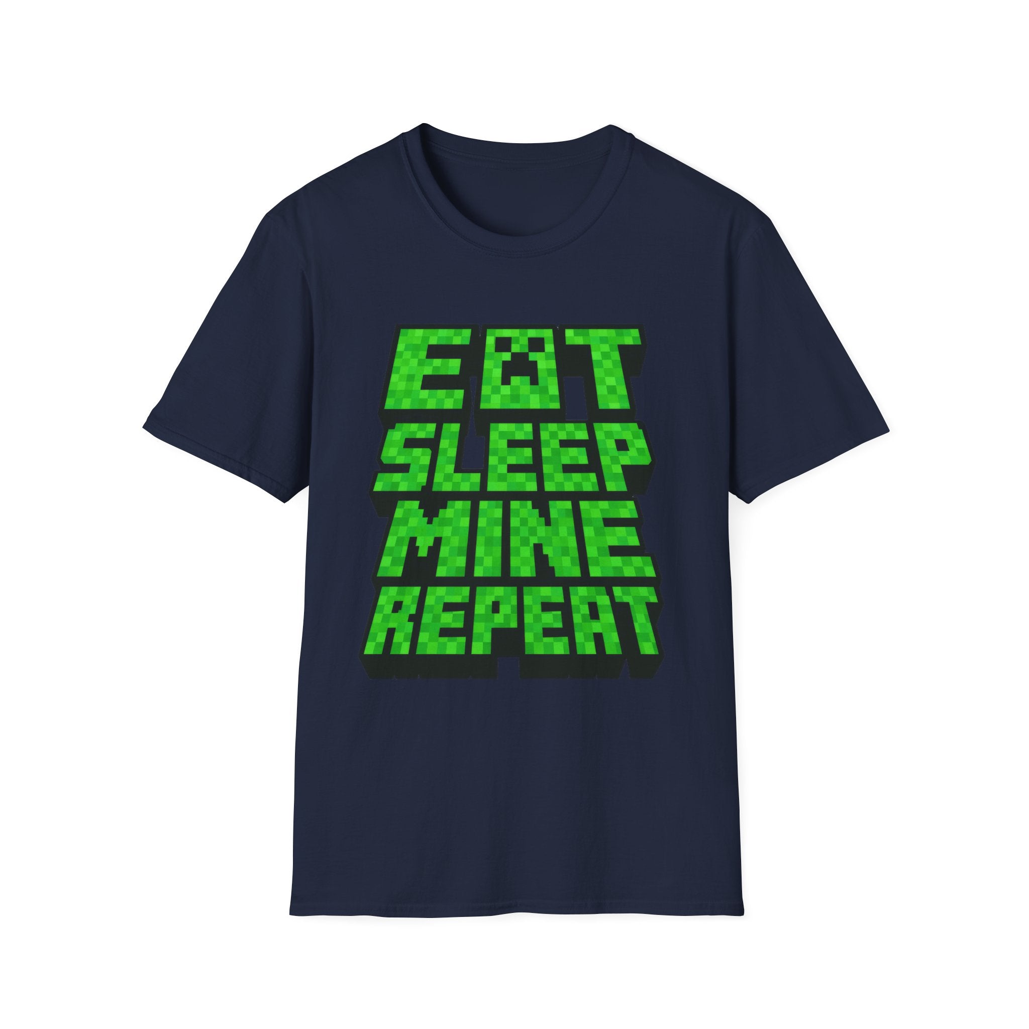 Funny Miner Gamer Eat Sleep Mine Repeat T-shirt
