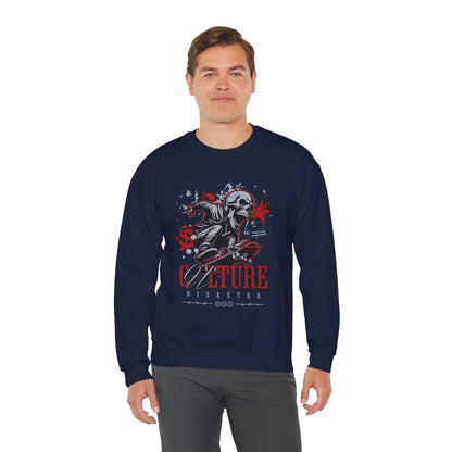 Funny Skull "Culture is a Disaster" Streetwear Sweatshirt