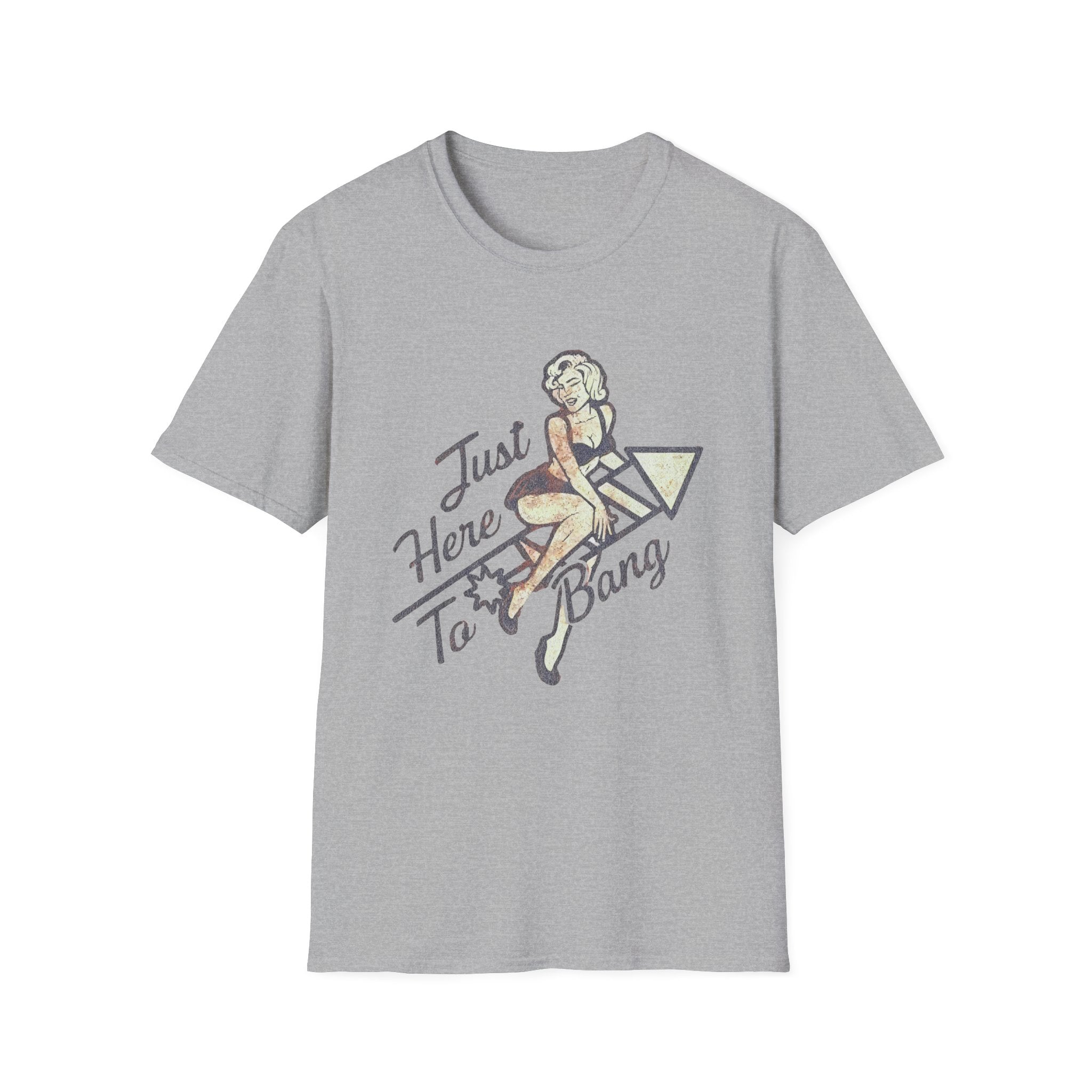 Just Here to Bang Firecrackers 4th of July Adult T-shirt