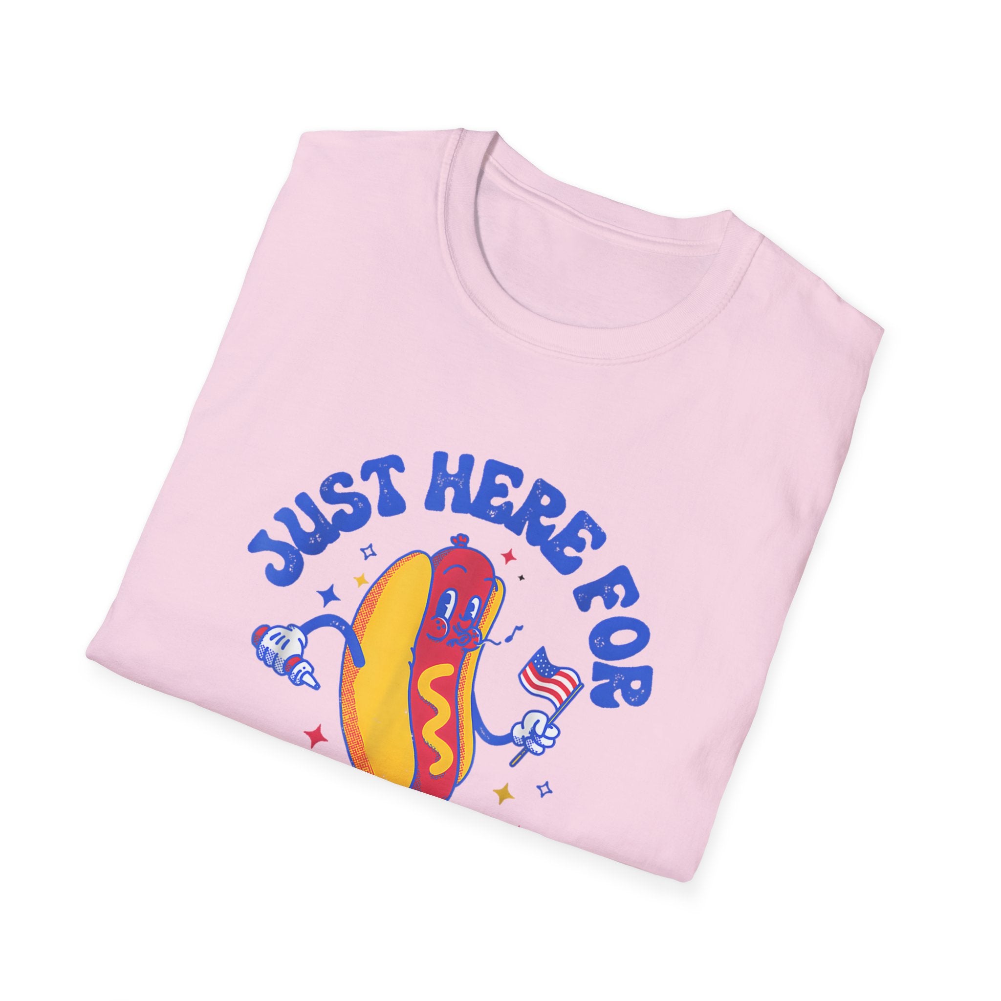 Hotdog 4th of July Just Here for the Weiners T-Shirt