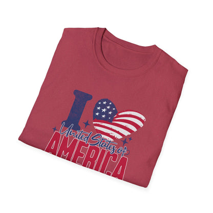 I Love United States of America 4th of July T-Shirt