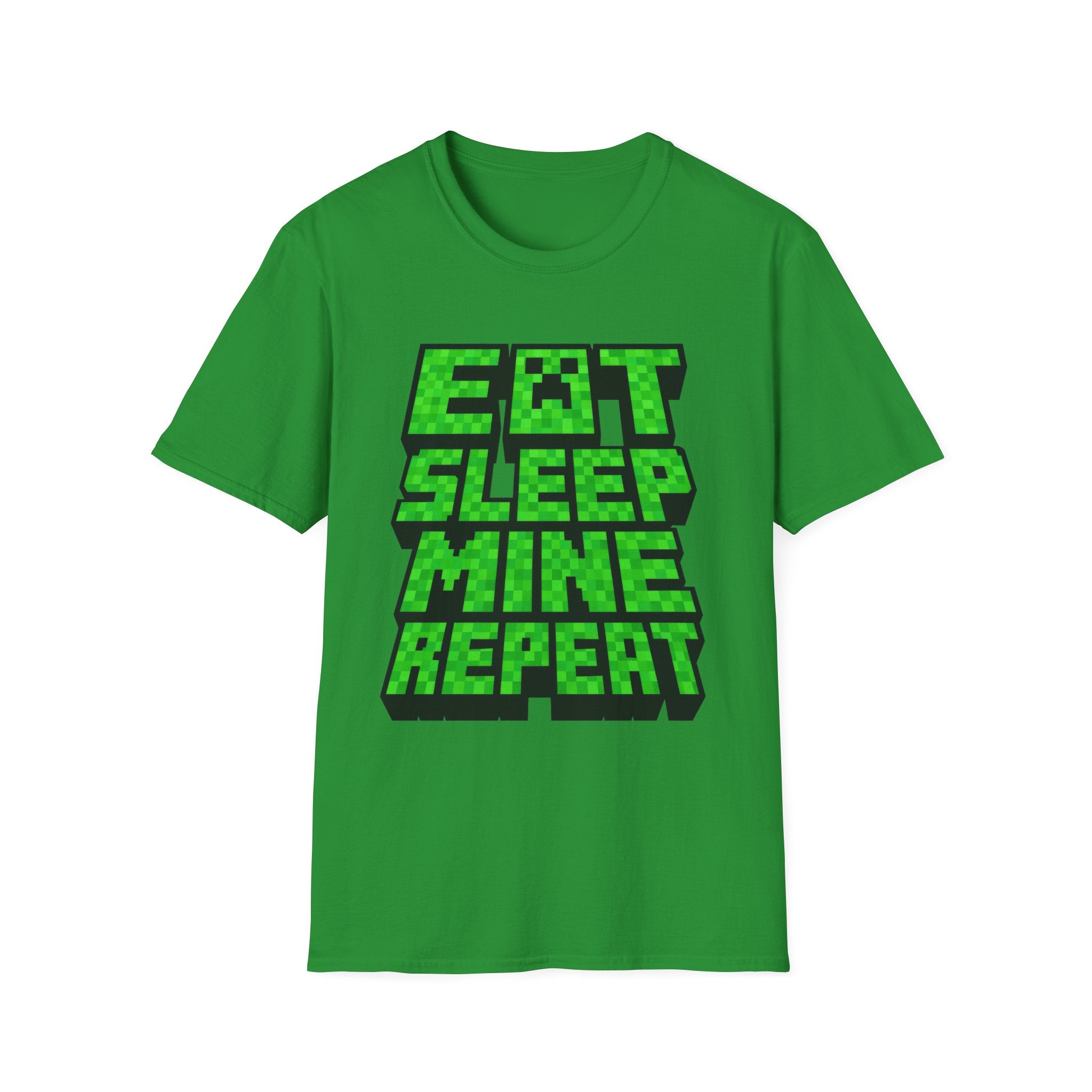 Funny Miner Gamer Eat Sleep Mine Repeat T-shirt