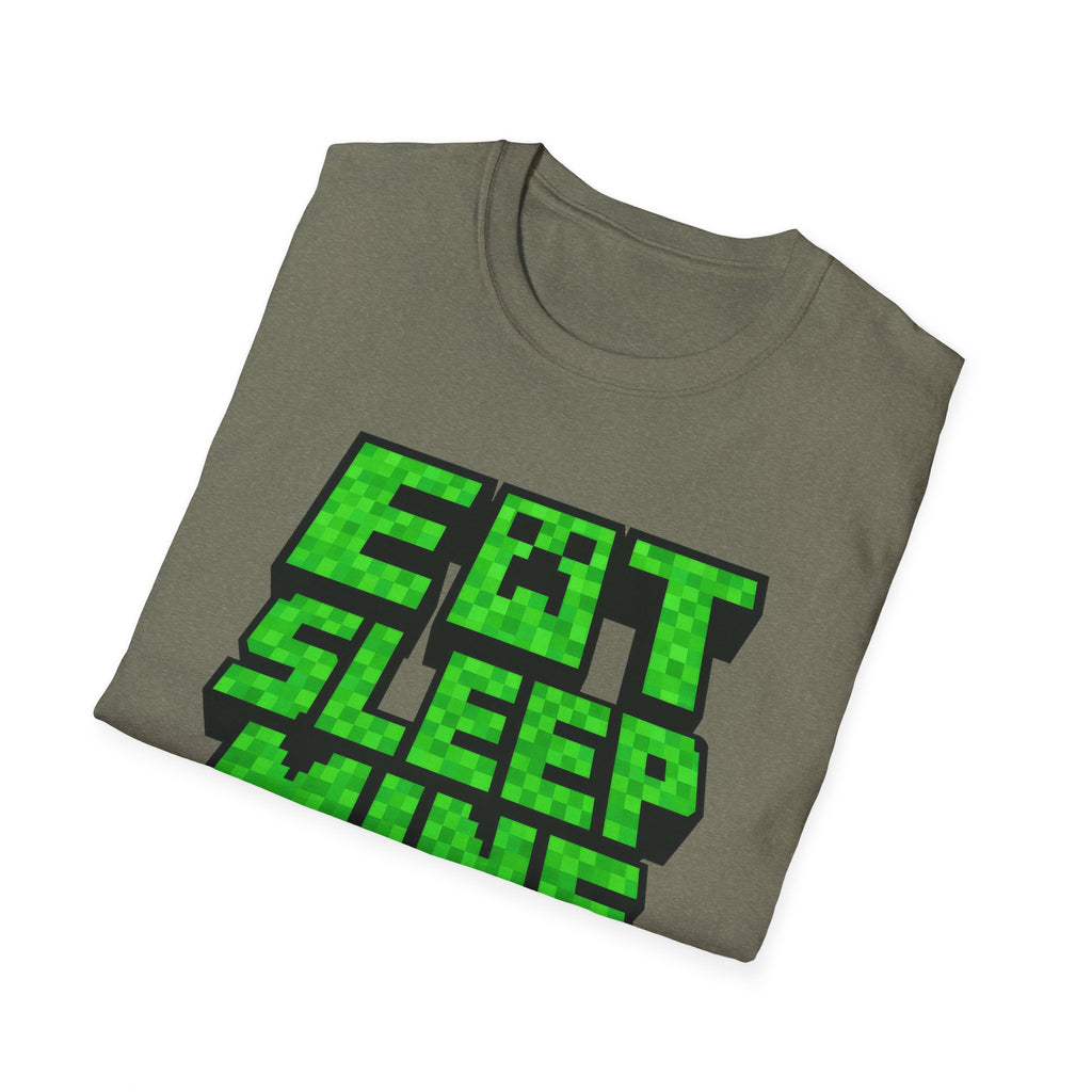Funny Miner Gamer Eat Sleep Mine Repeat T-shirt