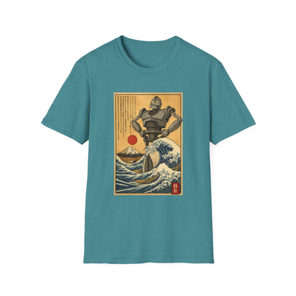 Giant Robot Over Mount Fuji Retro Anime T-shirt