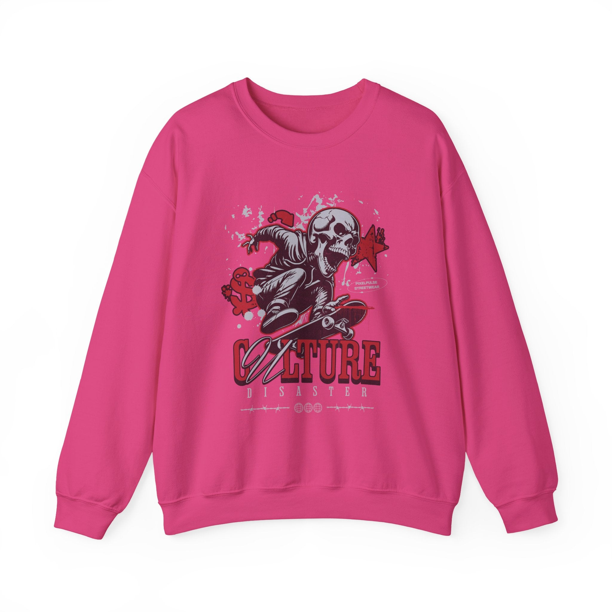 Funny Skull "Culture is a Disaster" Streetwear Sweatshirt