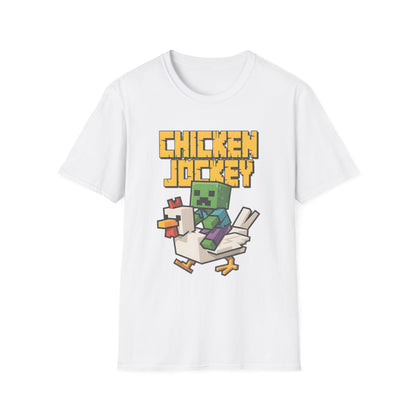 Retro Gamer Miner Chicken Jokey Funny Gaming T-Shirt