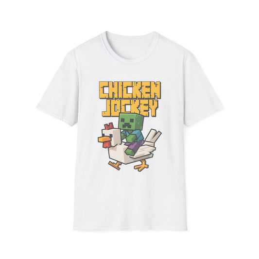 Retro Gamer Miner Chicken Jokey Funny Gaming T-Shirt