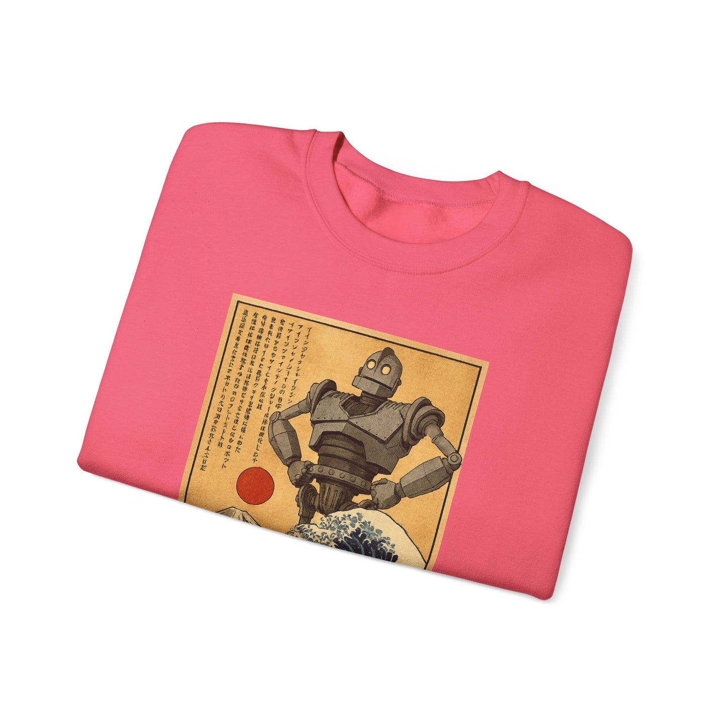 Mecha Shadows Over Fuji Retro Anime Sweatshirt