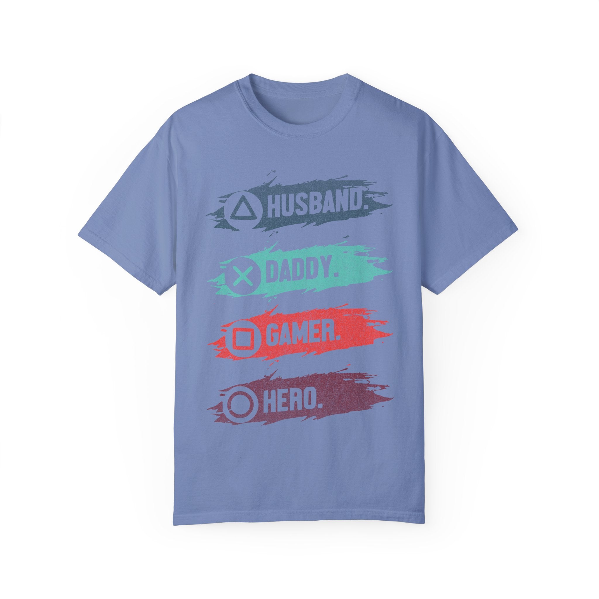 Husband Daddy Gamer Hero Funny Dad Gamer T-shirt