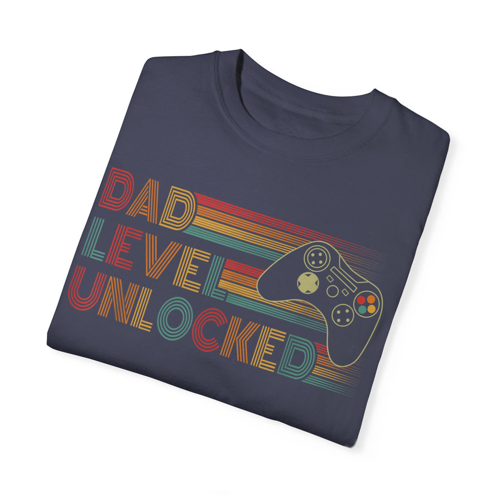 Dad Level Unlocked Retro Gaming Dad T-shirt