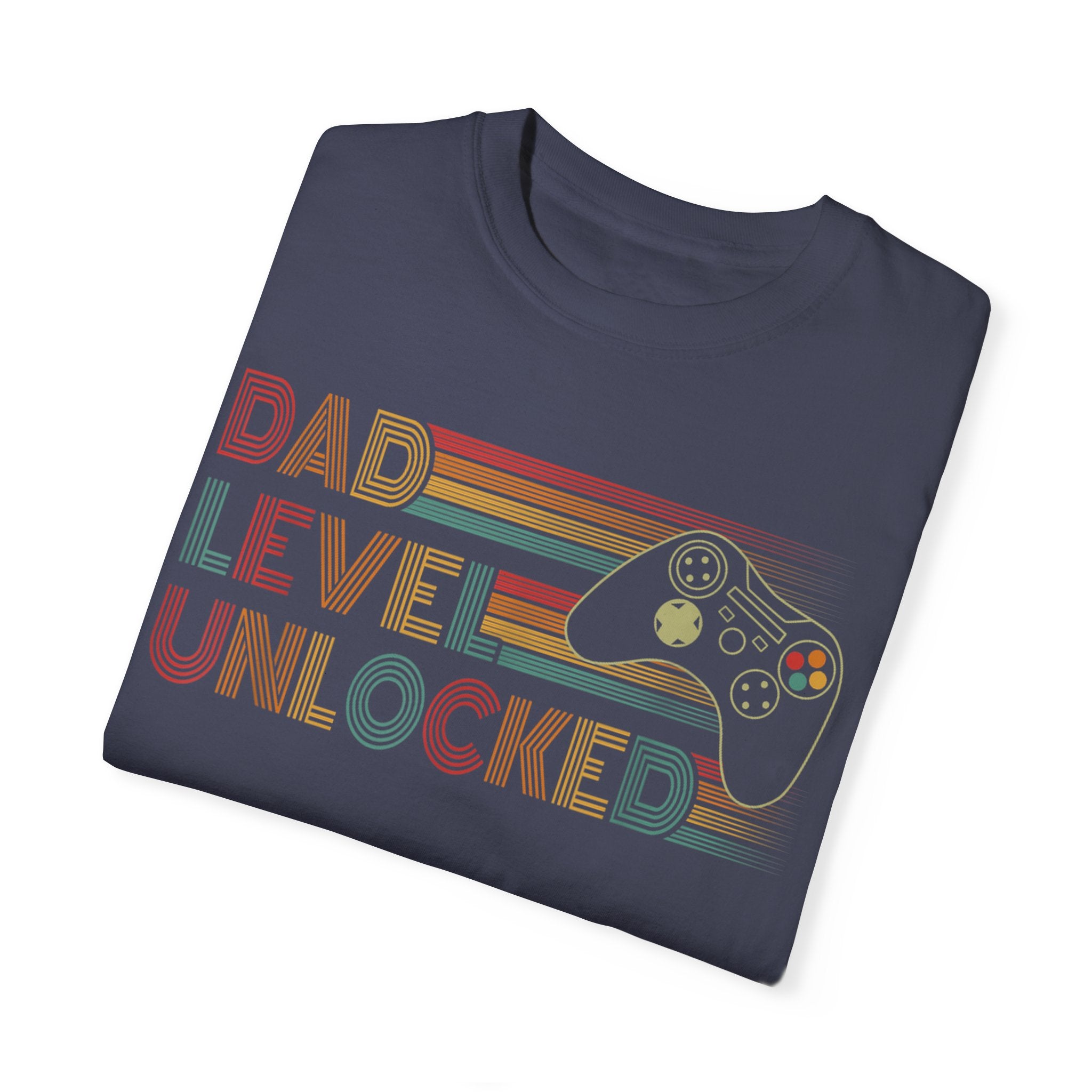 Dad Level Unlocked Retro Gaming Dad T-shirt