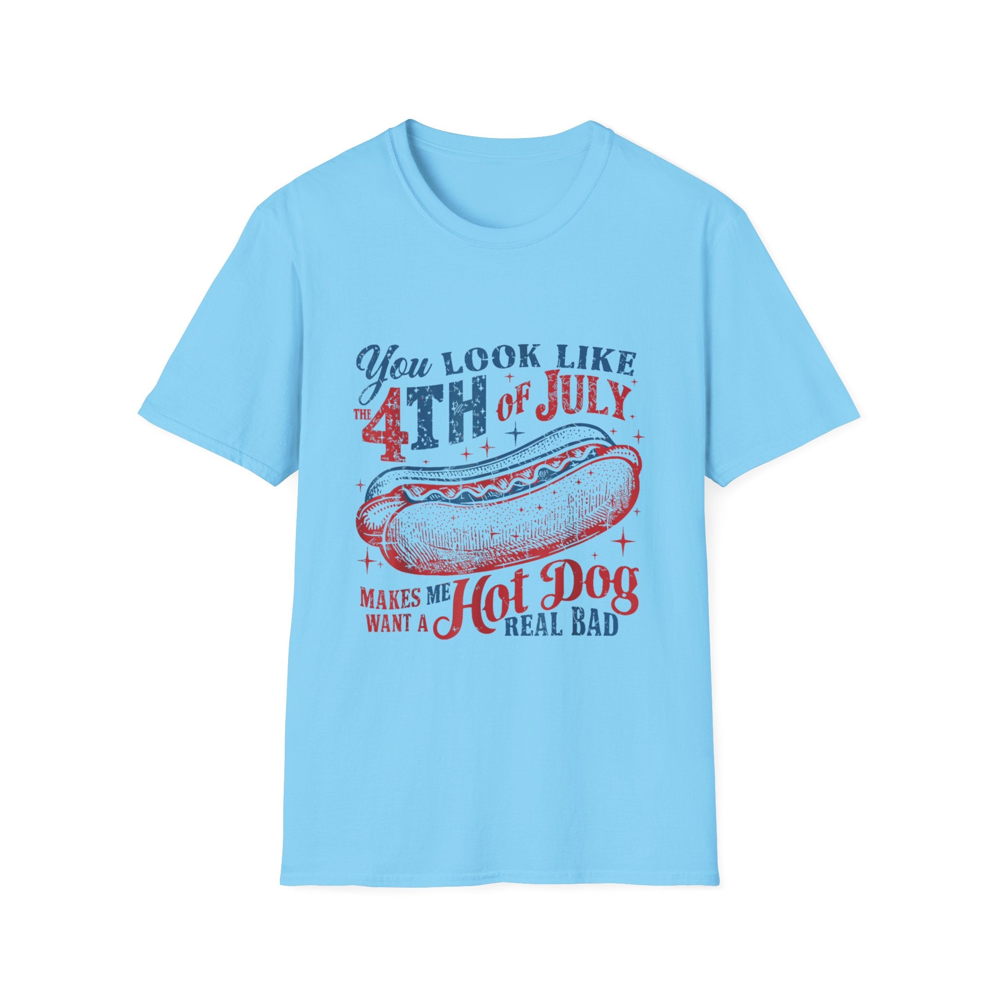 Hot Dog BBQ You Look like the 4th of July T-shirt