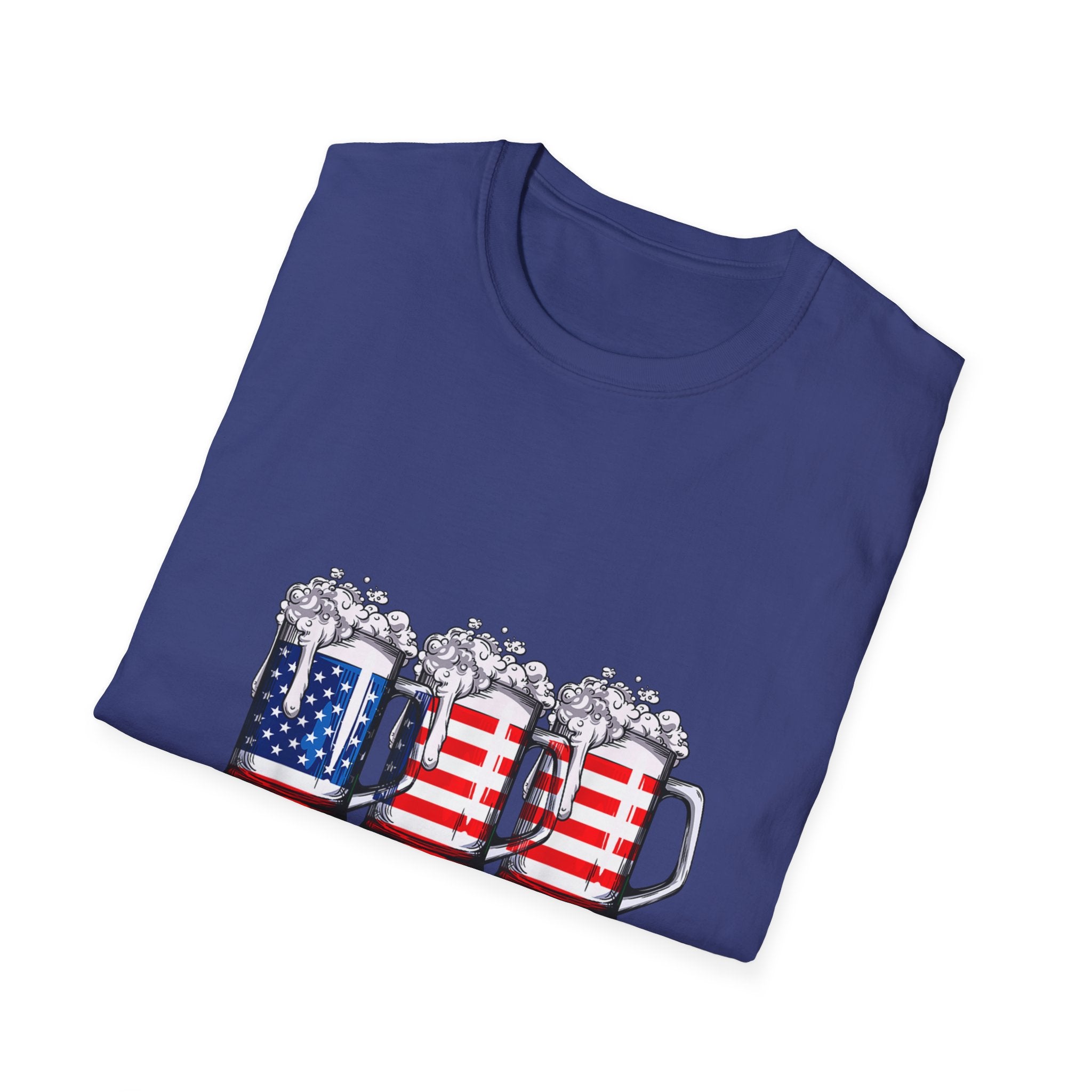 4th of July Beer Drinking USA Mug T-Shirt