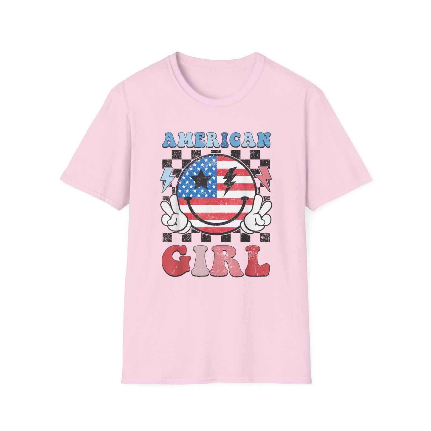Vintage Peace Sign American Girl T-shirt