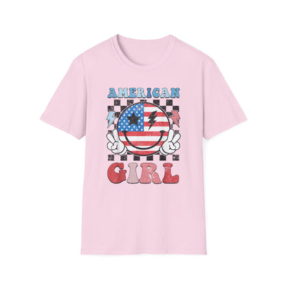 Vintage Peace Sign American Girl T-shirt