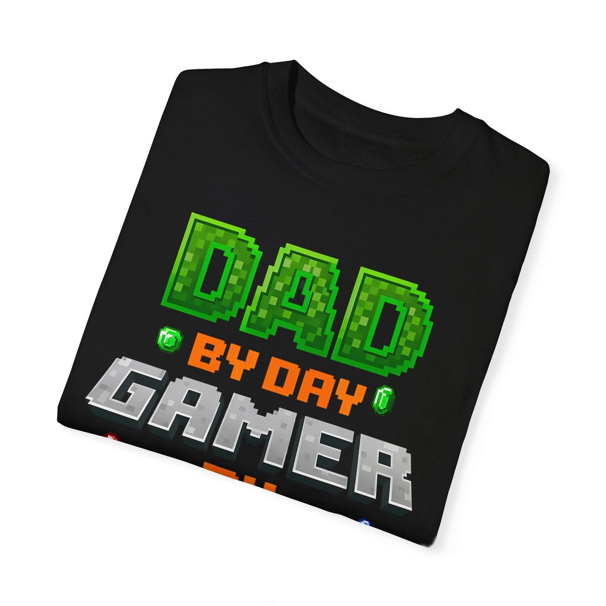 Dad By Day, Gamer By Night – Pixel Hero T-shirt