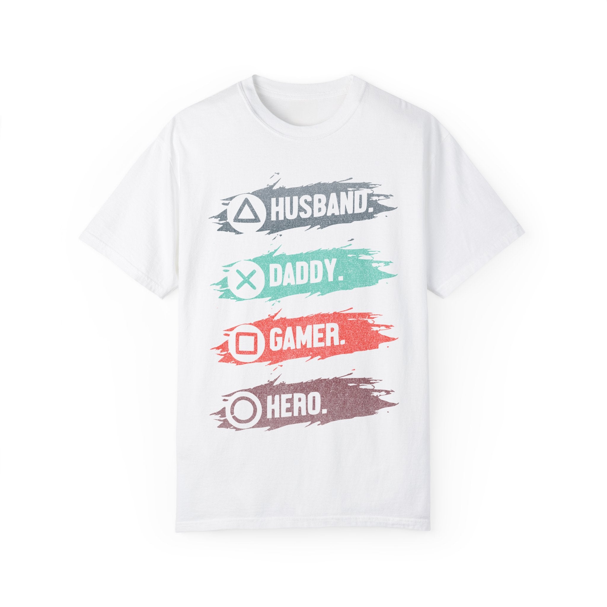 Husband Daddy Gamer Hero Funny Dad Gamer T-shirt