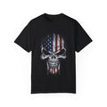 America Skull Face US Flag T-shirt